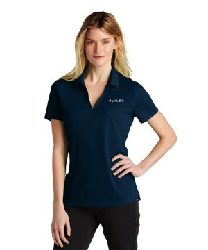 Navy Ladies Nike Dri-FIT Micro Pique Polo